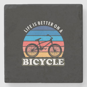 Das Leben ist besser auf dem Fahrrad Steinuntersetzer