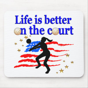 DAS LEBEN IST BESSER AUF DEM GERICHTSHOF USA VOLLE MOUSEPAD