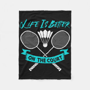 Das Leben ist besser auf dem Hof Funny Dminton Fleecedecke