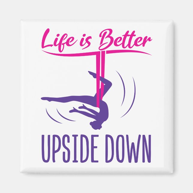 Das Leben ist besser auf dem Luftweg Yoga Magnet (Vorne)