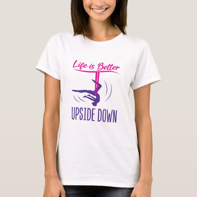 Das Leben ist besser auf dem Luftweg Yoga T-Shirt (Vorderseite)