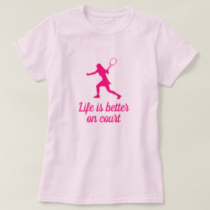 Das Leben ist besser auf dem Platz niedlichen pink T-Shirt