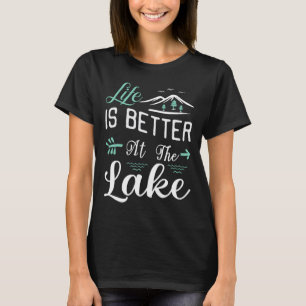 Das Leben ist besser auf dem Pontonsee-Segelboot T-Shirt
