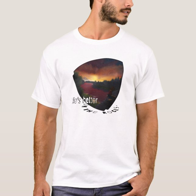 Das Leben ist besser auf den Felsen. Kletterer T-Shirt (Vorderseite)
