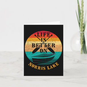 Das Leben ist besser auf Norris Lake Funny Boat Sp Karte
