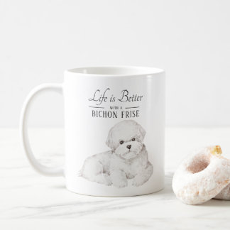 Das Leben ist besser Bichon Frise Kaffeetasse