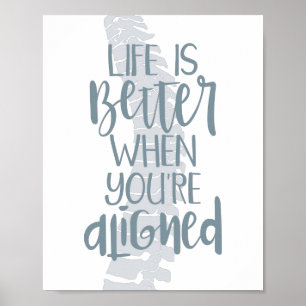 Das Leben ist besser, Chiropraktik Poster, Chiropr Poster