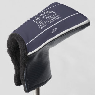 Das Leben ist besser Golf Zitat Blue Protutter Put Headcover