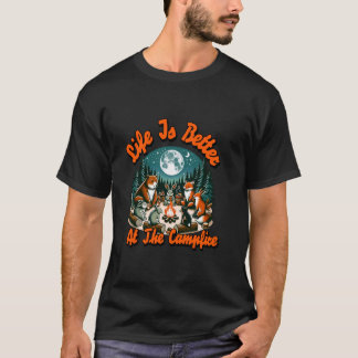 Das Leben ist besser im Campfire Funny Camping Out T-Shirt
