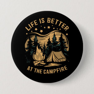 Das Leben ist besser im Campingplatz Camp-Camping Button