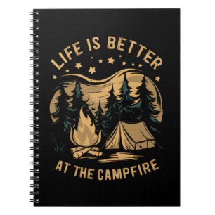 Das Leben ist besser im Campingplatz Camp-Camping Notizblock