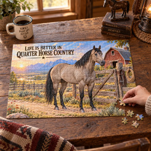 Das Leben ist besser im Quarter Horse-Land Rustika