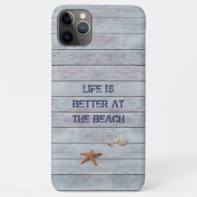 Das Leben ist besser in Beach Custom Phone Case (Rückseite)