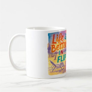 Das Leben ist besser in Flip Flops am Paradiesstra Kaffeetasse