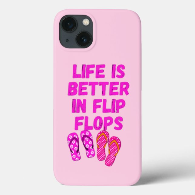 Das Leben ist besser in Flip Flops Case-Mate iPhone Hülle (Rückseite)