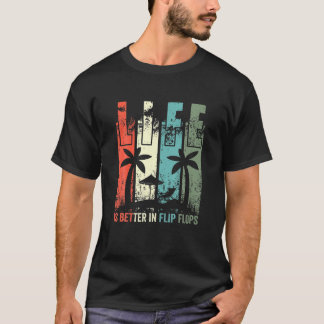 Das Leben ist besser in Flip Flops Familien-Ausflü T-Shirt