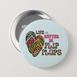 Das Leben ist besser in Flip Flops - Sommerwochen Button