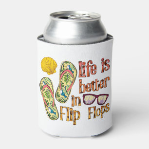 Das Leben ist besser in Flip Flops   Summer Vibes Dosenkühler