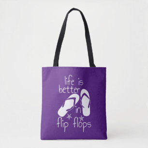 Das Leben ist besser in Flip Flops Tasche