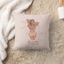 Das Leben ist besser in Pajamas Niedliches Mädchen
