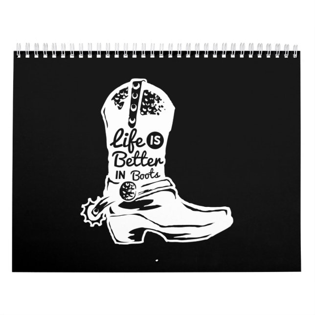 Das Leben ist besser in Stiefeln Kalender (Titelbild)