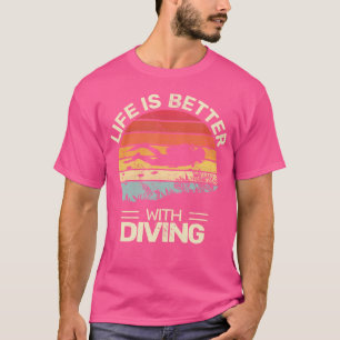 Das Leben ist besser lustiger Taucher für Männer u T-Shirt