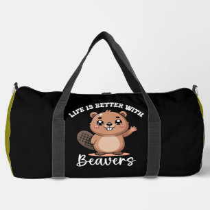 Das Leben ist besser mit Bibern Duffle Bag