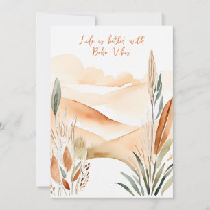 Das Leben ist besser mit Boho Vibes - ohne/ Schrei Feiertagskarte