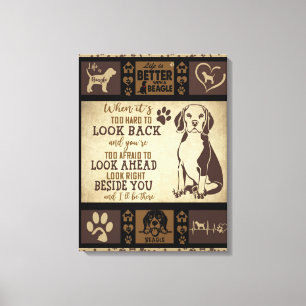 Das Leben ist besser mit dem Beagle Dog Blanket, Leinwanddruck