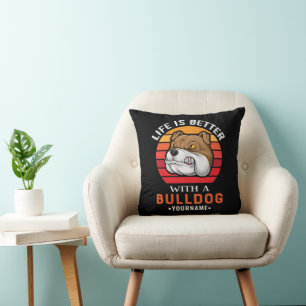 Das Leben ist besser mit dem Bulldoggen Kissen