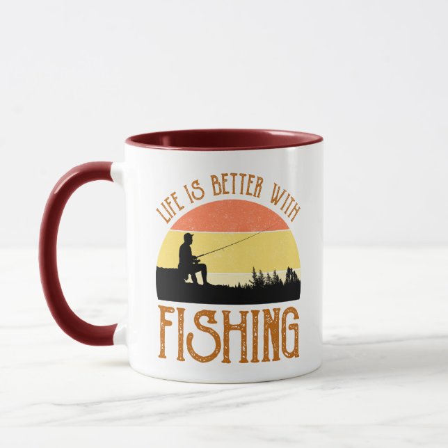 Das Leben ist besser mit dem Fischen Tasse (Links)