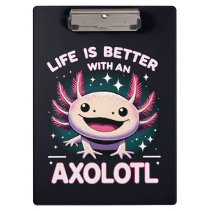 Das Leben ist besser mit einem Axolotl, Kids Axolo Klemmbrett
