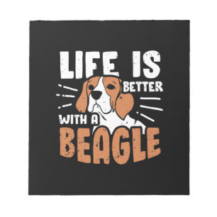Das Leben ist besser mit einem Beagle Hund Notizblock