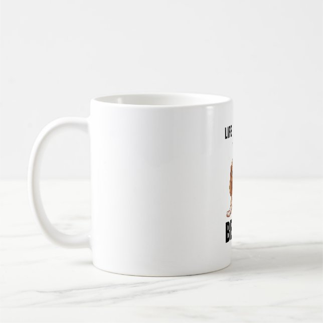 Das Leben ist besser mit einem Beagle Kaffeetasse (Links)