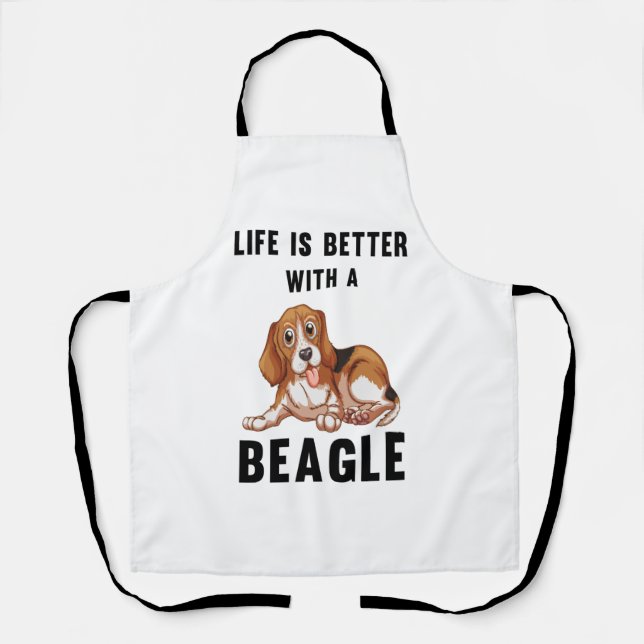Das Leben ist besser mit einem Beagle Schürze (Vorderseite)