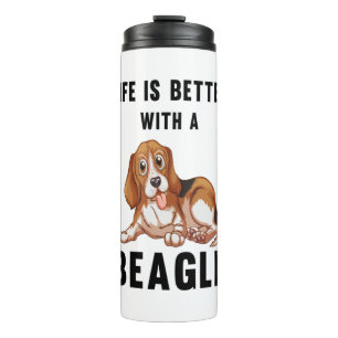 Das Leben ist besser mit einem Beagle Thermosbecher