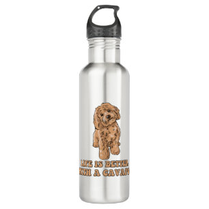 Das Leben ist besser mit einem Cavapoo - Funny Hun Edelstahlflasche