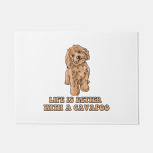 Das Leben ist besser mit einem Cavapoo - Funny Hun Fußmatte