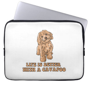 Das Leben ist besser mit einem Cavapoo - Funny Hun Laptopschutzhülle
