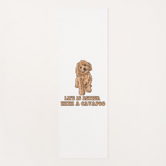 Das Leben ist besser mit einem Cavapoo - Funny Hun Yogamatte (Vorderseite)