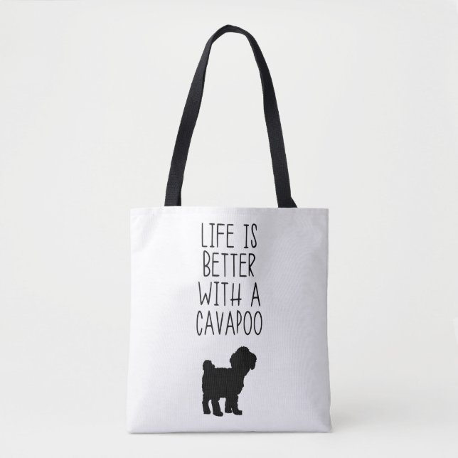Das Leben ist besser mit einem Cavapoo Tasche (Vorderseite)