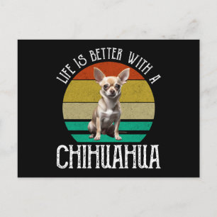 Das Leben ist besser mit einem Chihuahua Postkarte