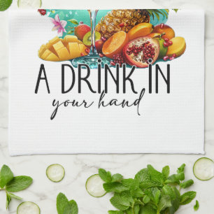 Das Leben ist besser mit einem Drink Tropischer Geschirrtuch