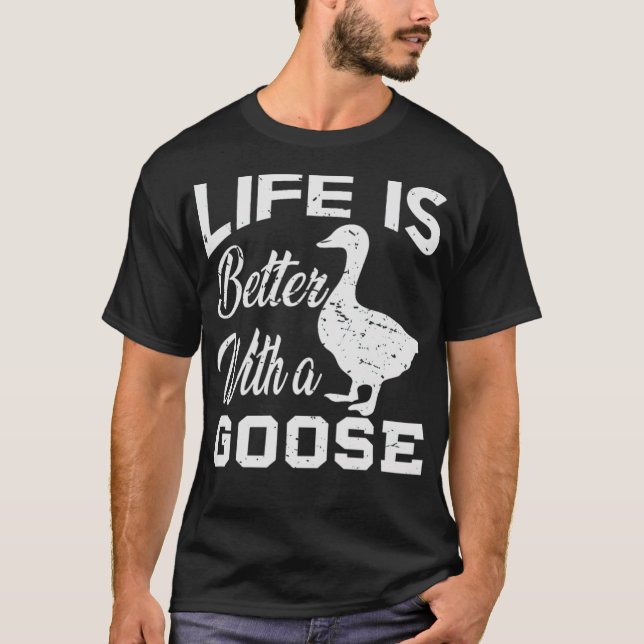 Das Leben ist besser mit einem Gänseblütentier  T-Shirt (Vorderseite)