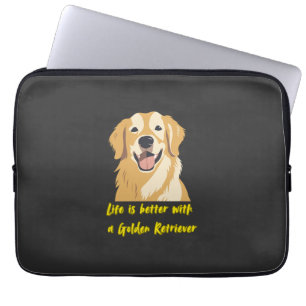 Das Leben ist besser mit einem Golden Retriever � Laptopschutzhülle