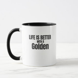 Das Leben ist besser mit einem goldenen Kaffeebech Tasse