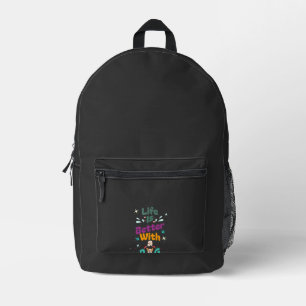 Das Leben ist besser mit einem Hund Bedruckter Rucksack