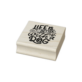 Das Leben ist besser mit einem Hund Gummistempel