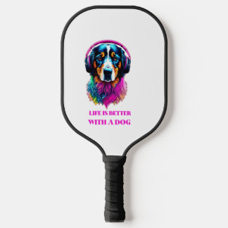 Das Leben ist besser mit einem Hund Pickleball Schläger