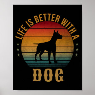 DAS LEBEN IST BESSER MIT EINEM HUND POSTER
